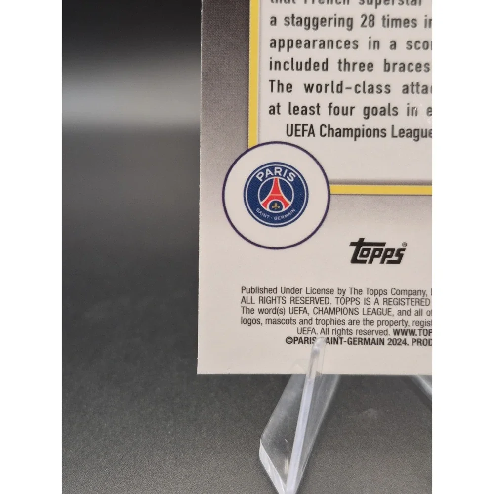 2023-24 Topps Chrome Merlin Kylian Mbappe #92 Aqua Prism SP Paris Saint-German